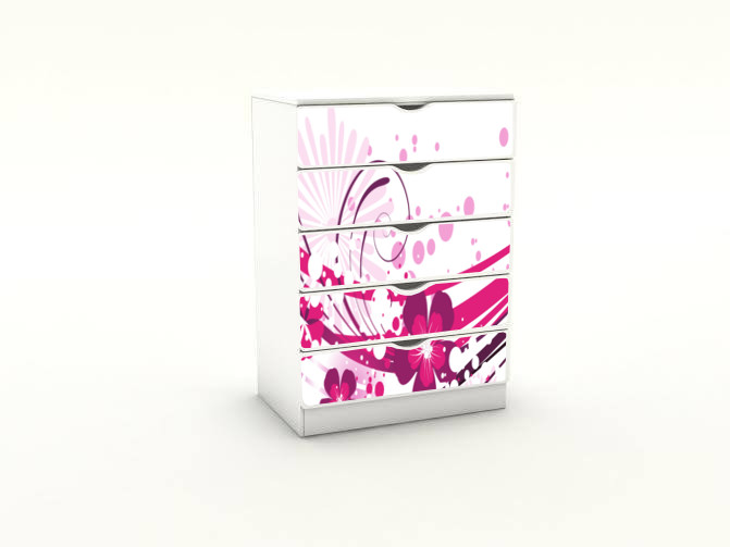 Becks komoda Flower Pink